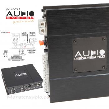 Audio System X-80.4 DSP digitaler 4-Kanal-Verstärker mit 8-Kanal Soundprozessor DSP